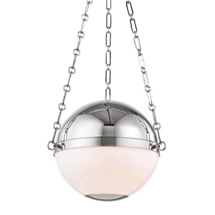 Sphere No.2 2 Light Small Pendant-Hudson Valley-HVL-MDS750-PN-PendantsSilver-3-France and Son