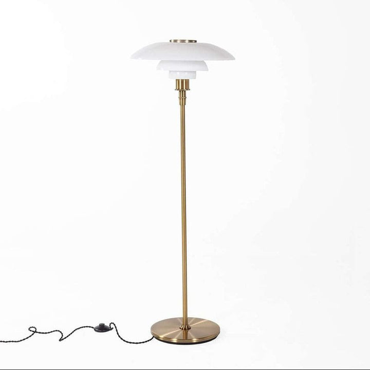 Mid-Century Modern Reproduction Henningsen 4.5/3.5 Floor Lamp - Brass
