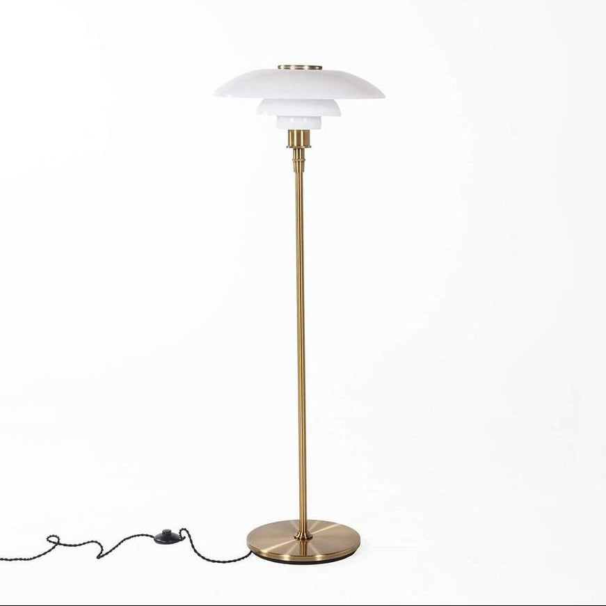 Mid-Century Modern Reproduction Henningsen 4.5/3.5 Floor Lamp - Brass