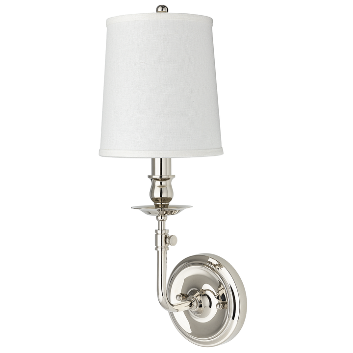 Logan 1 Light Wall Sconce-Hudson Valley-HVL-171-PN-Wall LightingPolished Nickel-3-France and Son