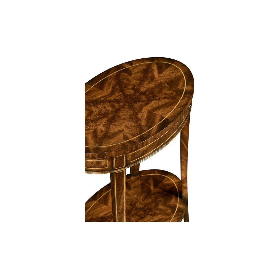 Oval Mahogany Lamp Table-Jonathan Charles-JCHARLES-494288-LAM-Side TablesMahogany-8-France and Son
