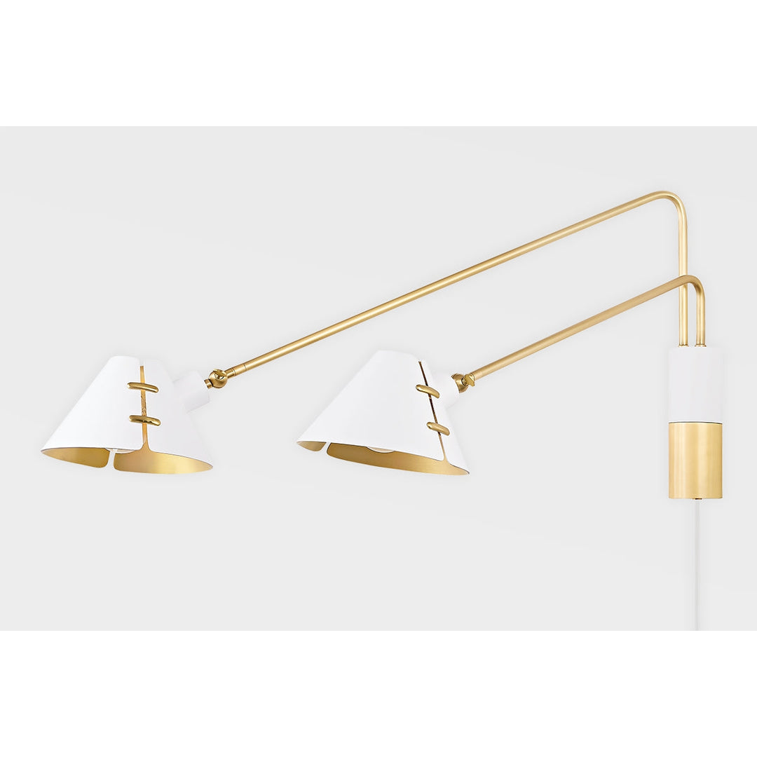 Split 3 Light Semi Flush Aged Brass / Soft White-Hudson Valley-HVL-KBS1752803-AGB/SWH-Flush Mounts-3-France and Son