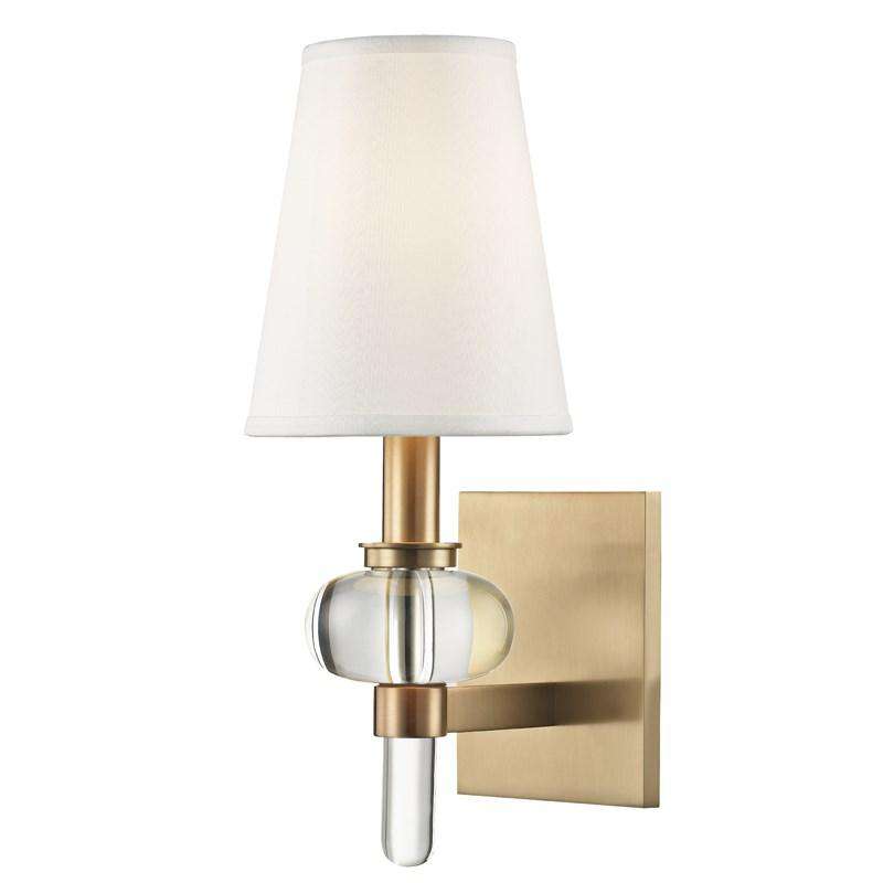 Luna 1 Light Wall Sconce-Hudson Valley-HVL-1900-AGB-Wall LightingAged Brass-1-France and Son