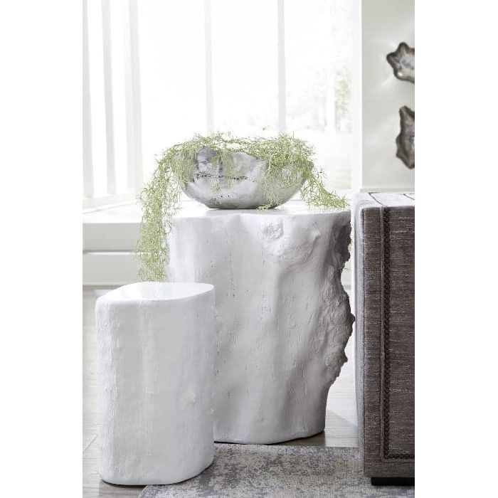 Log Stool - Gel Coat White-Phillips Collection-PHIL-PH105531-Stools & OttomansSmall-2-France and Son
