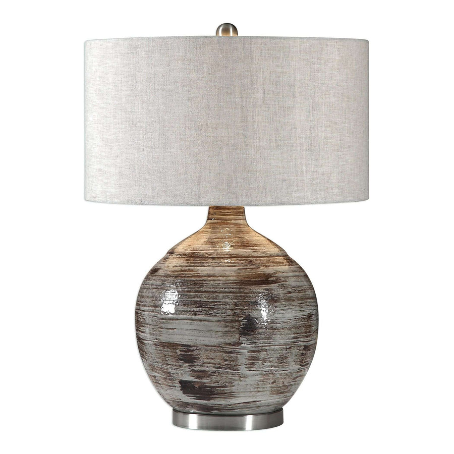 Tamula Distressed Ivory Table Lamp-Uttermost-UTTM-27656-1-Table Lamps-1-France and Son