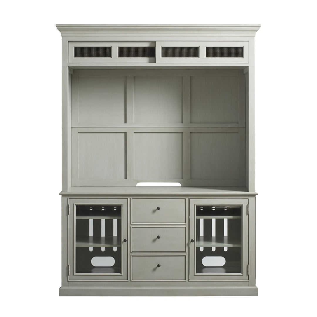 Summer Hill Collection - Home Entertainment Console with Hutch-Universal Furniture-UNIV-986968C-Media Storage / TV StandsDusk Grey-5-France and Son