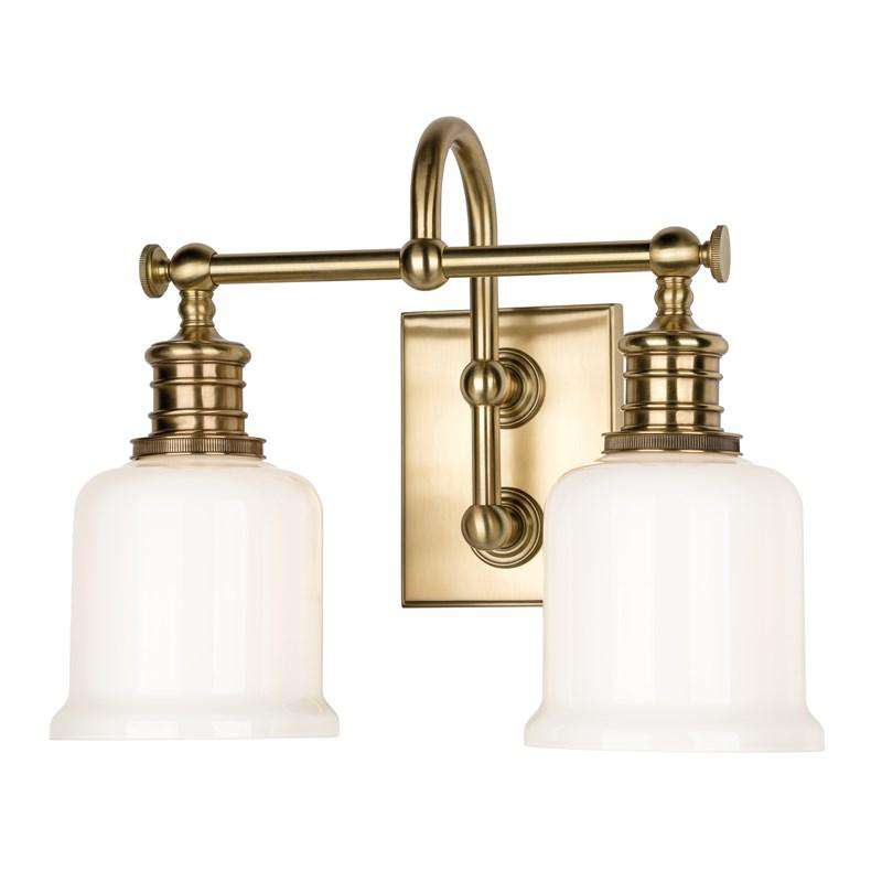 Keswick 2 Light Bath Bracket-Hudson Valley-HVL-1972-AGB-Bathroom LightingAged Brass-1-France and Son