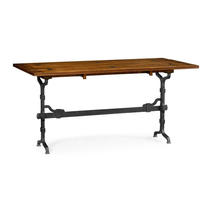 Casual Hunt Table-Jonathan Charles-JCHARLES-491194-63L-CFW-Dining TablesCountry Walnut-8-France and Son