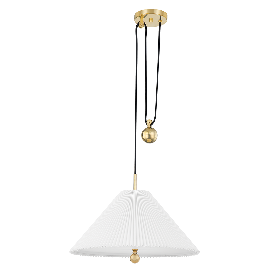 Dorset 1 Light Pendant-Hudson Valley-HVL-MDS511-AGB-Pendants-1-France and Son