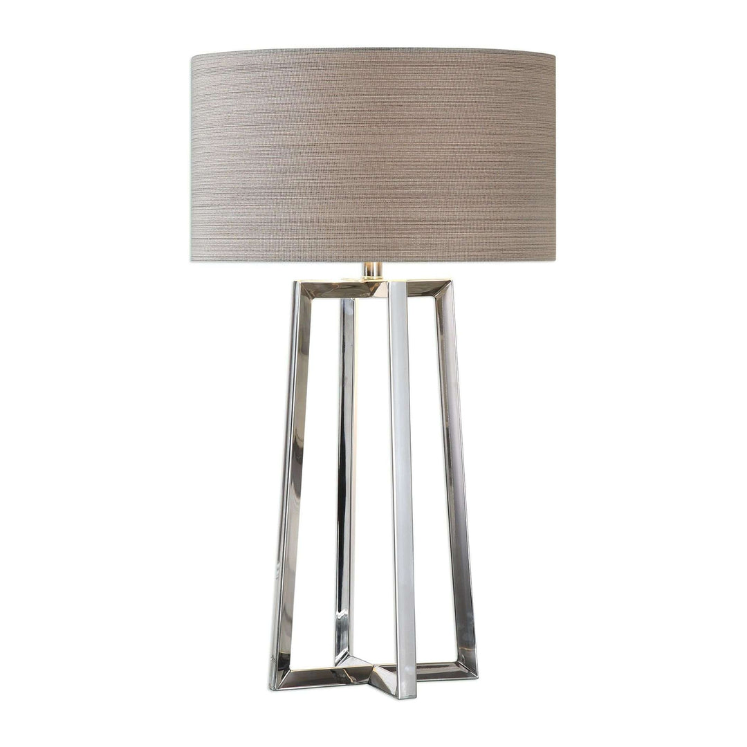 Keokee Stainless Steel Table Lamp-Uttermost-UTTM-27573-1-Table Lamps-1-France and Son