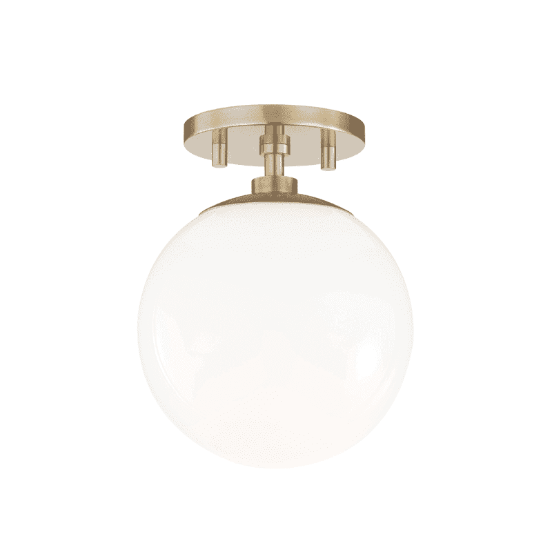 Stella 1 Light Semi Flush-Mitzi-HVL-H105601-AGB-Bathroom LightingAged Brass-1-France and Son