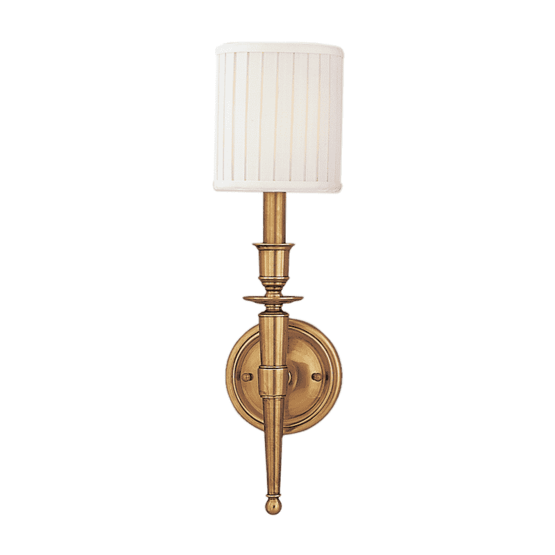 Abington 1 Light Wall Sconce-Hudson Valley-HVL-4901-AGB-Wall LightingAged Brass-1-France and Son