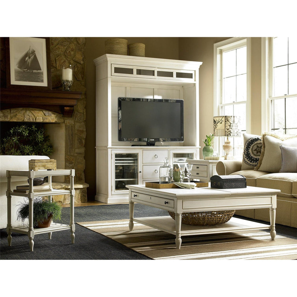 Summer Hill Collection - Home Entertainment Console with Hutch-Universal Furniture-UNIV-987968C-Media Storage / TV StandsCotton Cream-2-France and Son