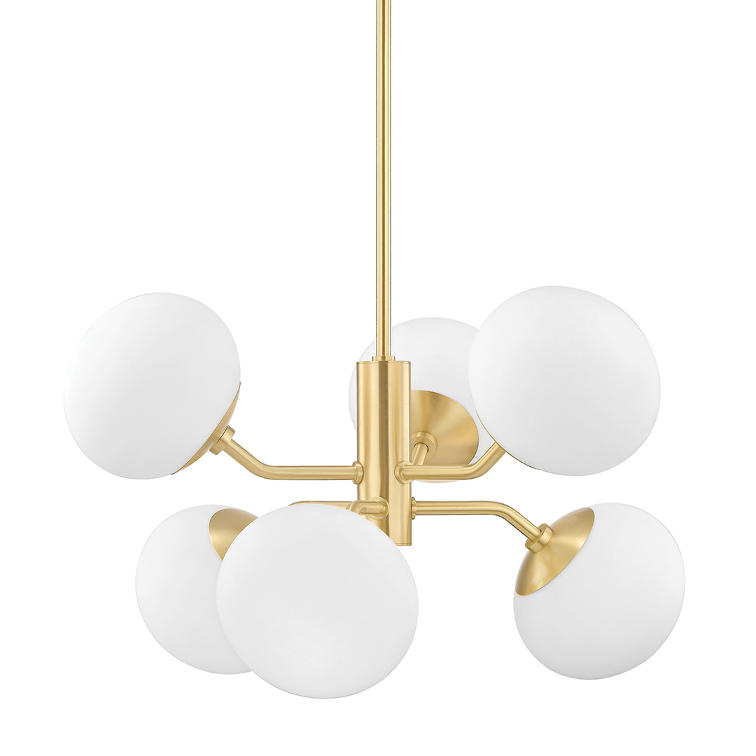 Estee 6 Light Chandelier-Mitzi-HVL-H134806-AGB-ChandeliersAged Brass-1-France and Son