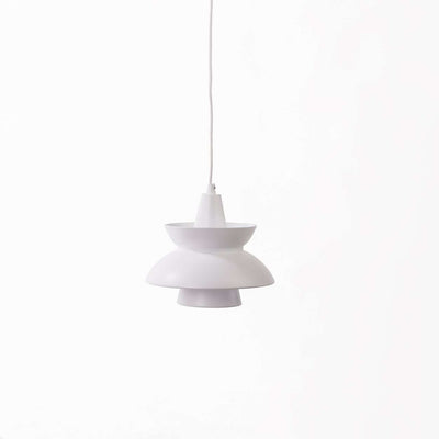 Mid-Century Modern Doo Wop Pendant Lamp - White