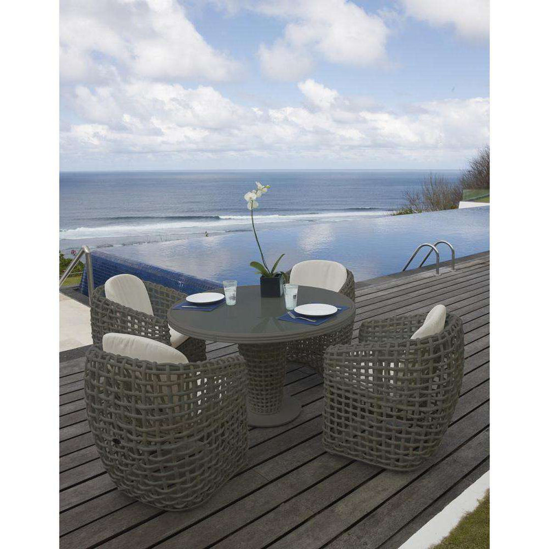 Dynasty Round Dining Table by Skyline Design-Skyline Design-SKYLINE-22461-BM-Set-Outdoor Dining TablesBlack Mushroom-4-France and Son