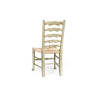 Country Ladderback Dining Side Chair with Rushed Seat-Jonathan Charles-JCHARLES-492296-SC-DTM-Dining ChairsMedium Driftwood-4-France and Son