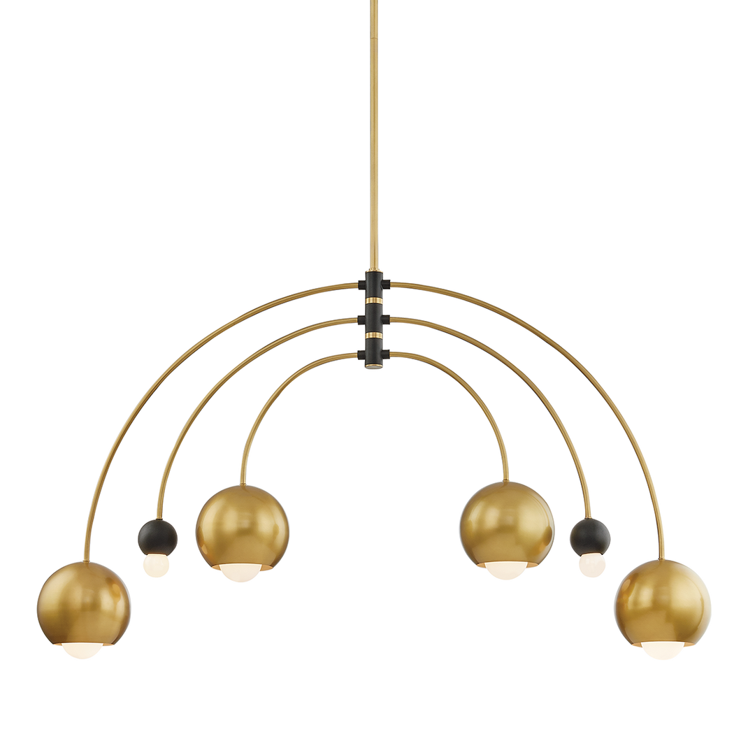 Willow 6 Light Chandelier-Mitzi-HVL-H348806-AGB/BK-Chandeliers-1-France and Son