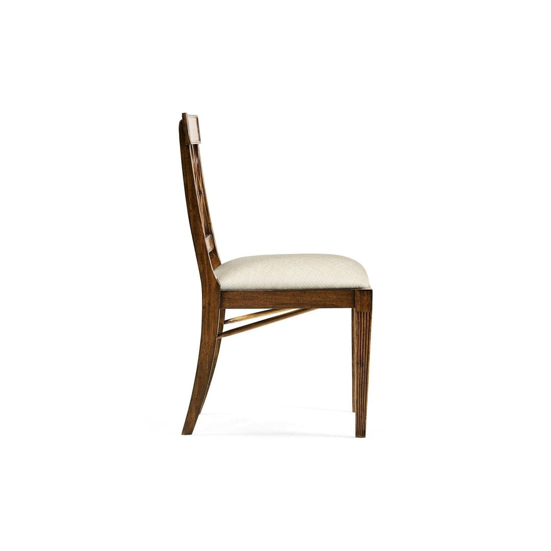 Regency Curved Back Side Chair-Jonathan Charles-JCHARLES-494347-SC-EBF-F200-Dining ChairsBlack Painted & Skipper F200-7-France and Son