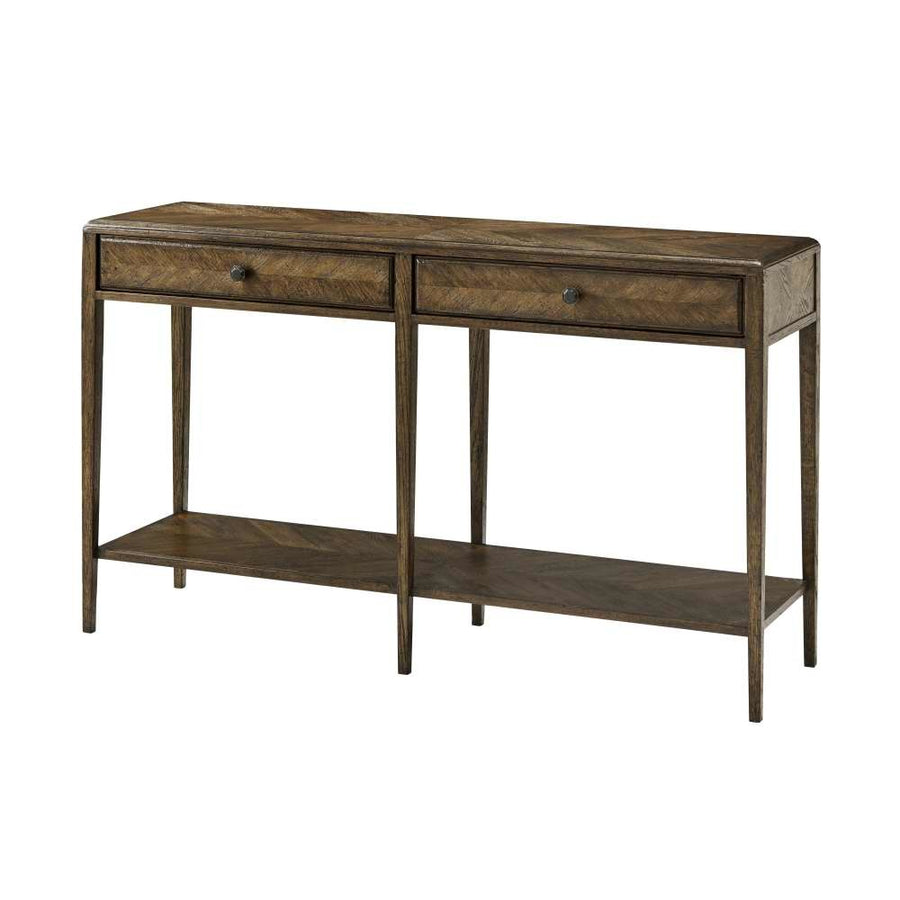 Nova Two Frieze Drawers Console Table II-Theodore Alexander-THEO-TAS53037.C254-Console Tables-1-France and Son