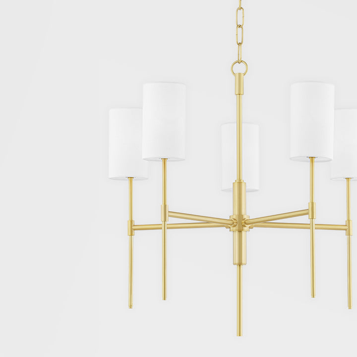 Olivia 5 Light Chandelier-Mitzi-HVL-H223805-AGB-ChandeliersAged Brass-3-France and Son
