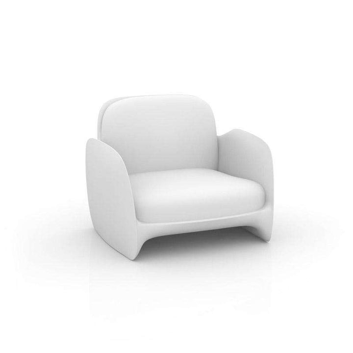 Pezzettina Lounge Chair By Vondom-Vondom-VONDOM-56010W-Outdoor Lounge ChairsLED White-1-France and Son