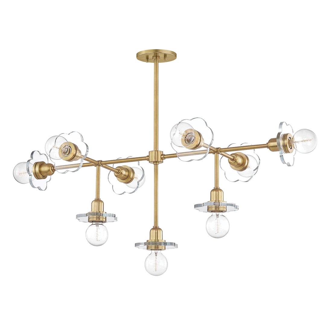 Alexa 9 Light Chandelier-Mitzi-HVL-H357809-AGB-ChandeliersAged Brass-1-France and Son