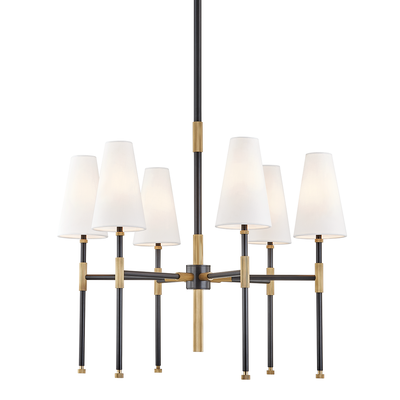 Bowery 6 Light Chandelier-Hudson Valley-HVL-3728-AOB-ChandeliersAged Old Bronze-1-France and Son