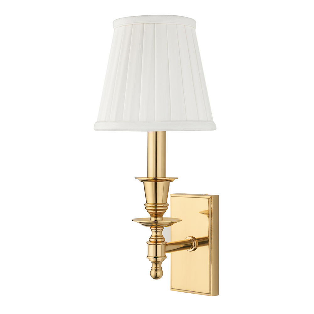 Ludlow 1 Light Wall Sconce-Hudson Valley-HVL-6801-PB-Wall LightingPolished Brass-2-France and Son
