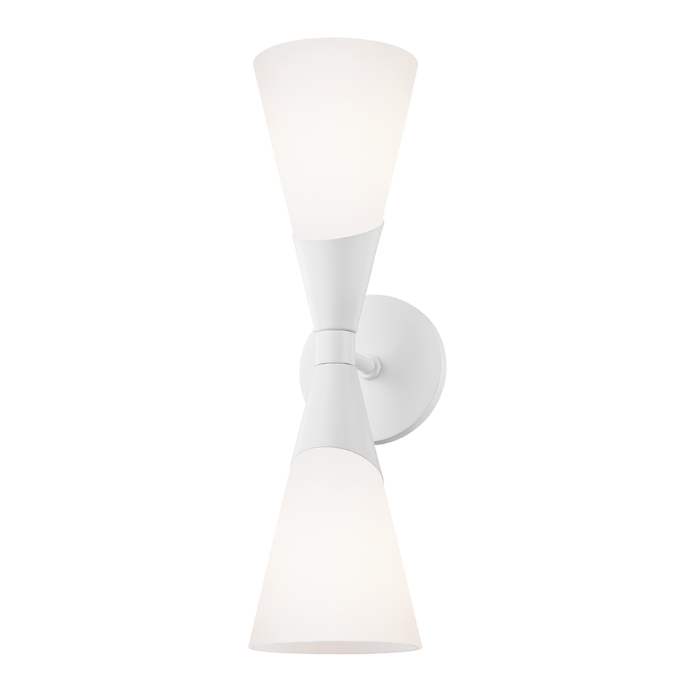 Parker 2 Light Wall Sconce-Mitzi-HVL-H312102-WH-Outdoor Wall SconcesWhite-2-France and Son