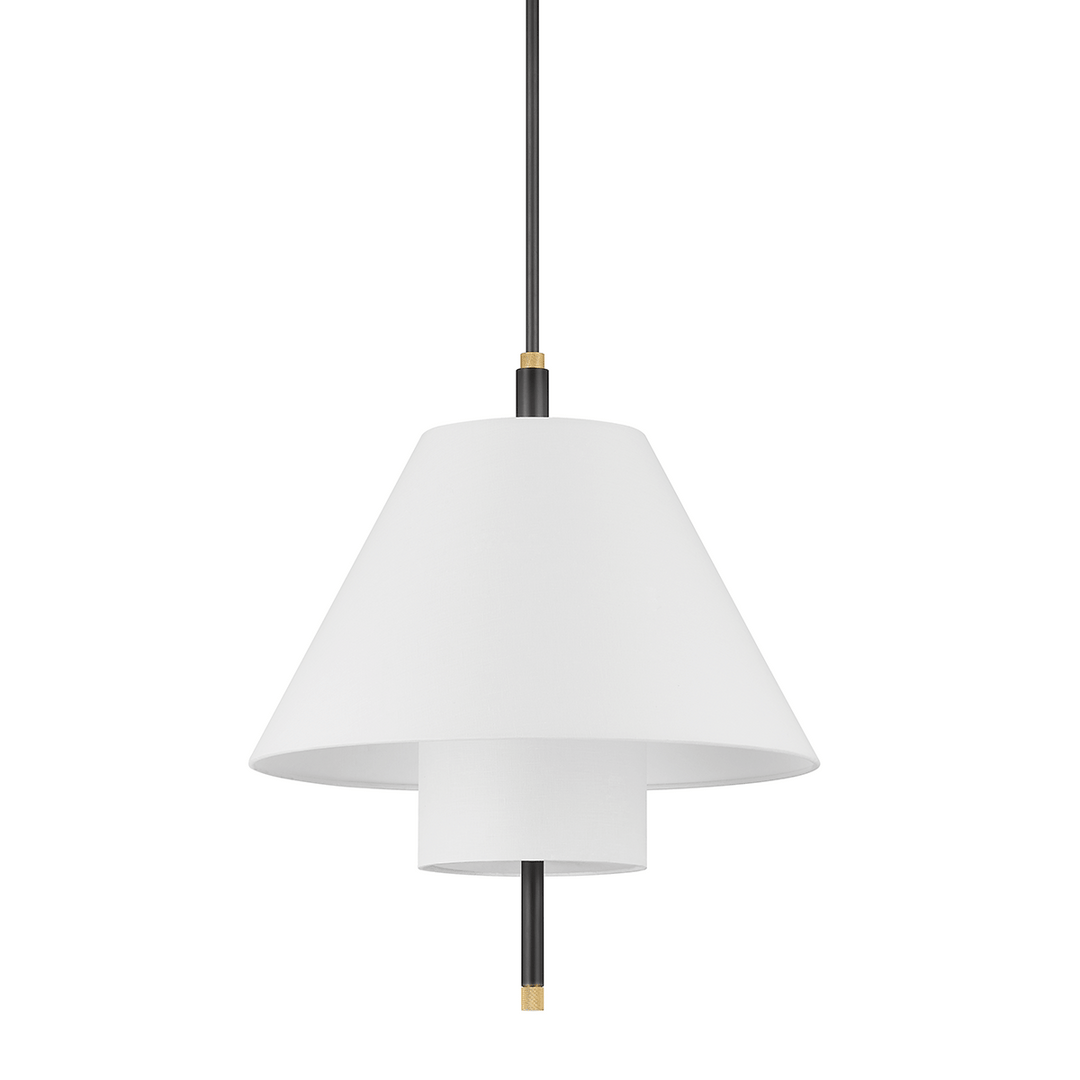 Glenmoore 1 Light Pendant-Hudson Valley-HVL-PI1899701-AGB/DB-PendantsAged Brass / Dark Bronze-3-France and Son