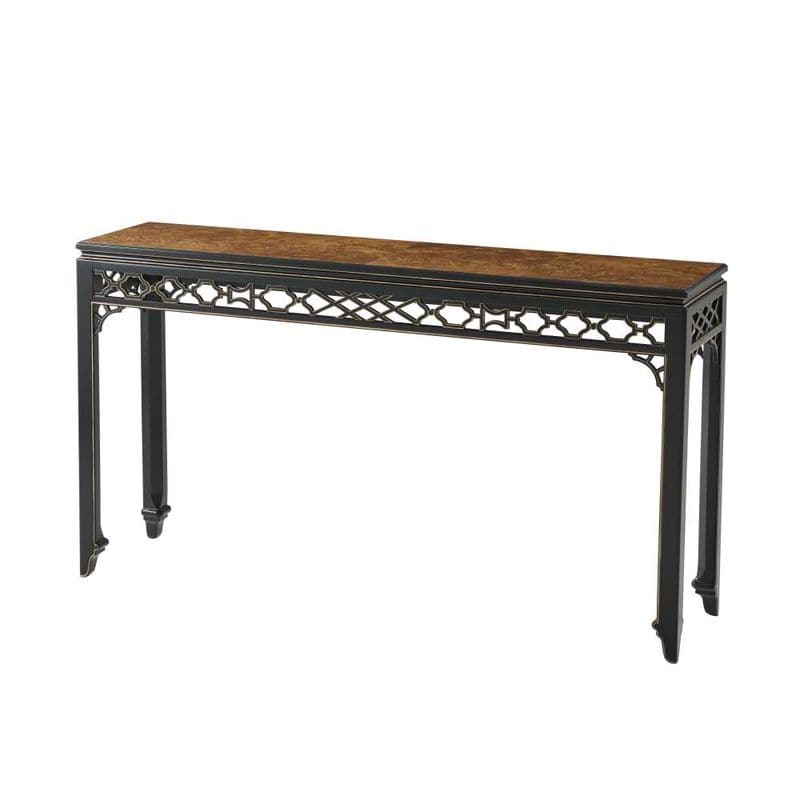 Long Hall Burl Console Table-Theodore Alexander-THEO-AL53059-Console Tables-1-France and Son