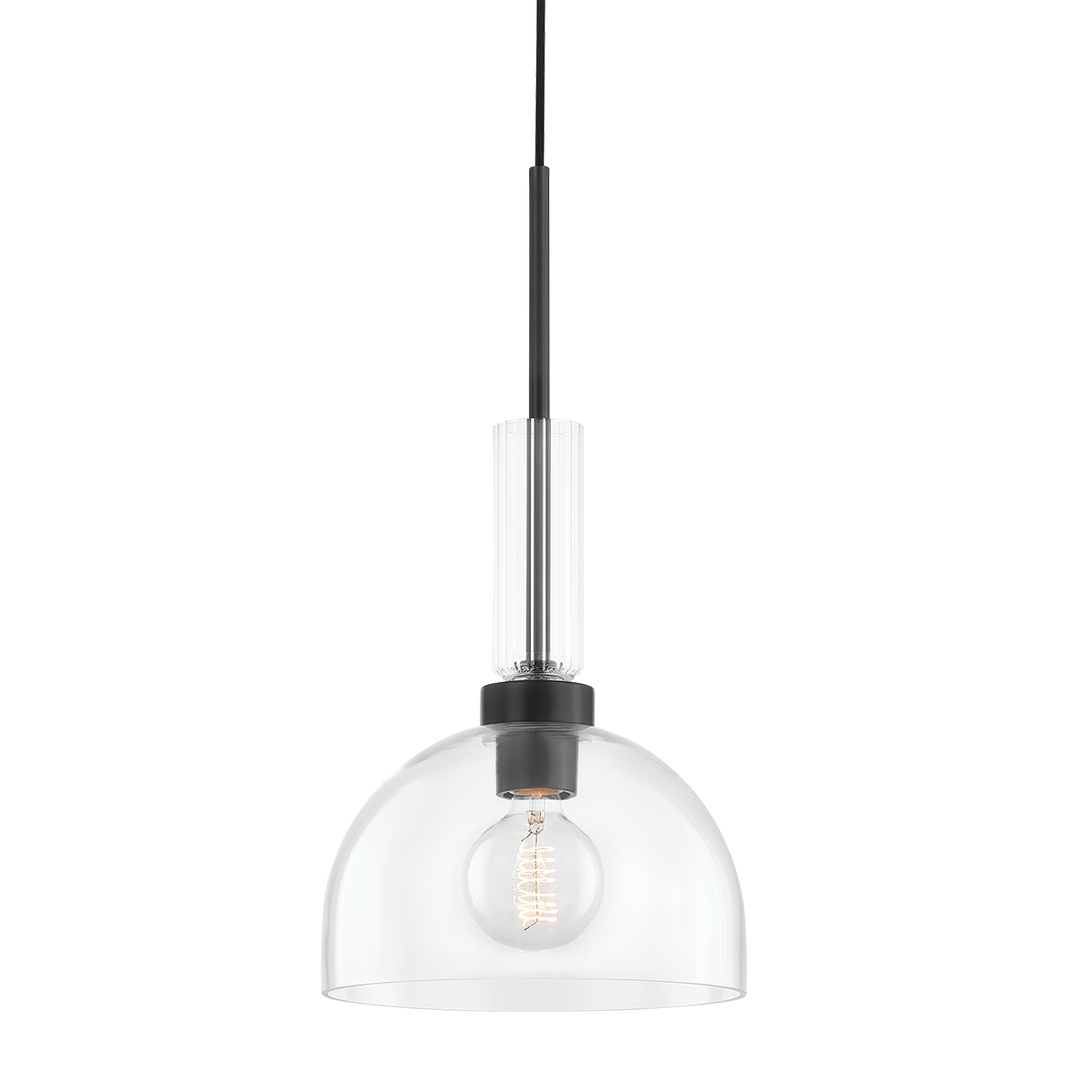 Tabitha 1 Light Pendant-Mitzi-HVL-H384701-SBK-PendantsSoft Black-3-France and Son