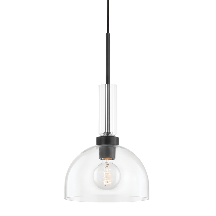 Tabitha 1 Light Pendant-Mitzi-HVL-H384701-SBK-PendantsSoft Black-3-France and Son