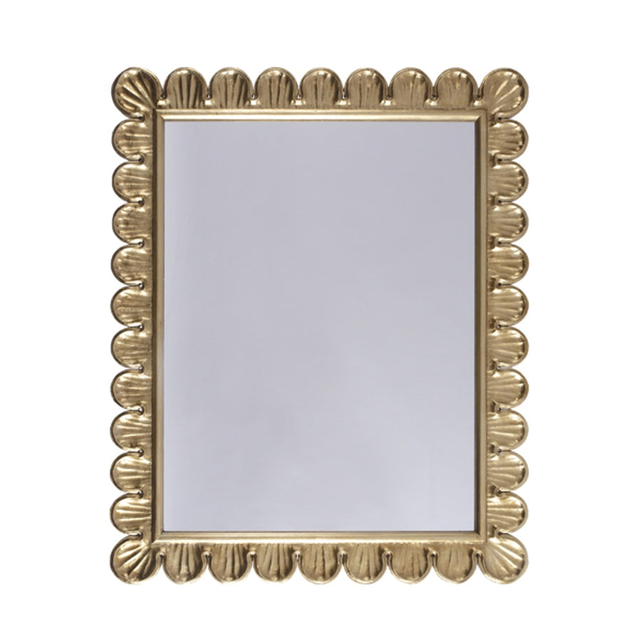 Eliza Scalloped Edge Frame Mirror-Worlds Away-WORLD-ELIZA G-MirrorsGold-1-France and Son
