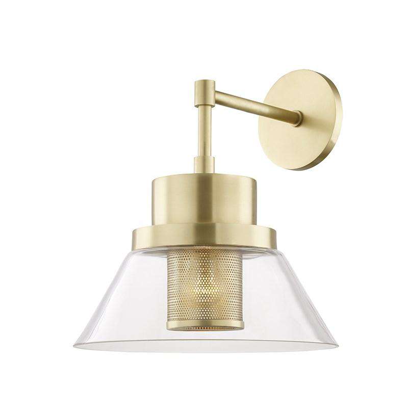 Paoli 1 Light Wall Sconce-Hudson Valley-HVL-4030-AGB-Wall LightingAged Brass-1-France and Son