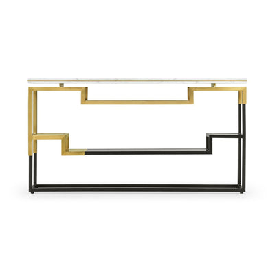 Fusion Bronze & Brass Console-Jonathan Charles-JCHARLES-500212-B-M025-Console TablesLow-2-France and Son