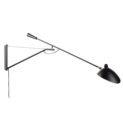 Mid Century Mouille Cantilever Wall Sconce-France & Son-LBW096BLK-Wall Lighting-1-France and Son