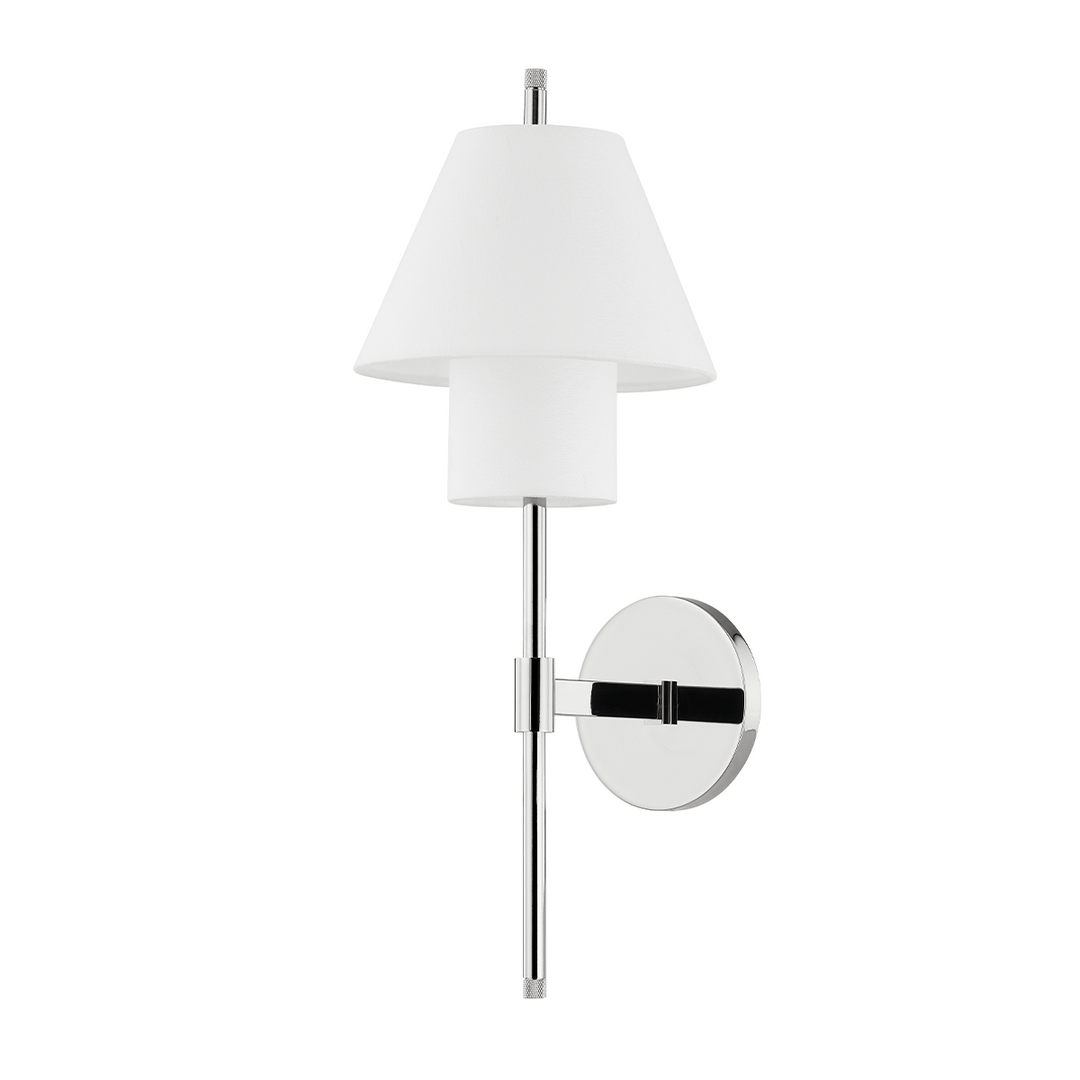 Glenmore 1 Light Wall Scone-Hudson Valley-HVL-PI1899101-PN-Wall LightingPolished Nickel-3-France and Son