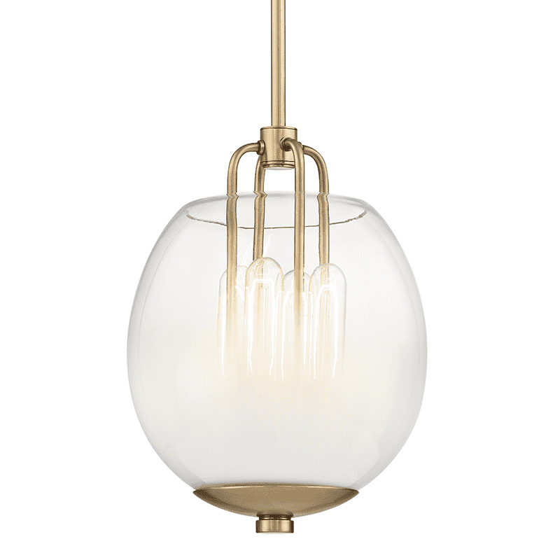 Sawyer 4 Light Pendant-Hudson Valley-HVL-5709-AGB-PendantsSmall-Aged Brass-4-France and Son