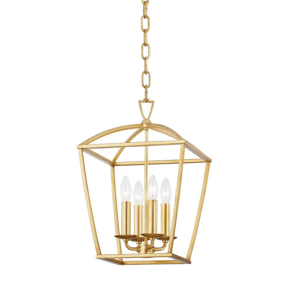 Bryant 4 Light Small Pendant-Hudson Valley-HVL-8311-GL-PendantsGold Leaf-2-France and Son