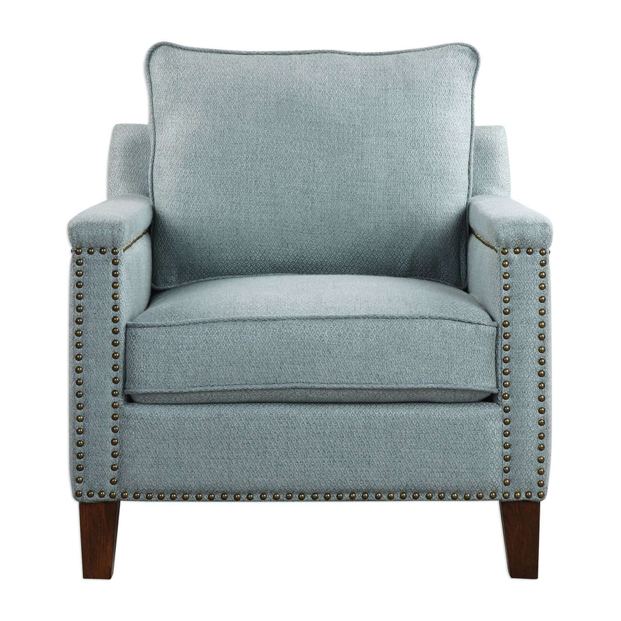 Charlotta Sea Mist Accent Chair-Uttermost-UTTM-23381-Lounge Chairs-1-France and Son