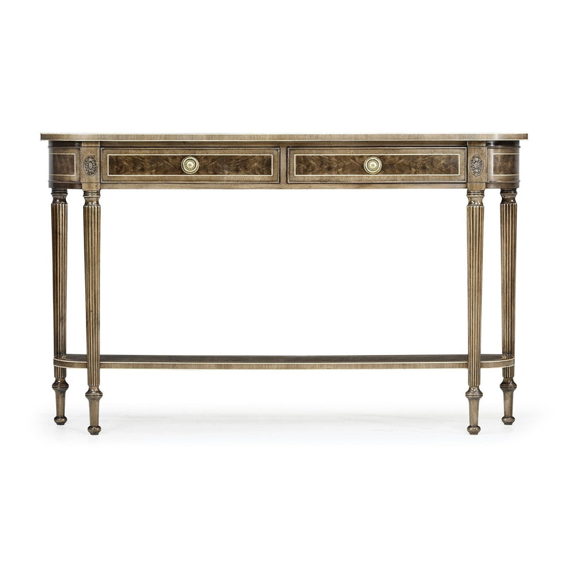 Regency Console with Shelf-Jonathan Charles-JCHARLES-494600-MAH-Console TablesMahogany-4-France and Son