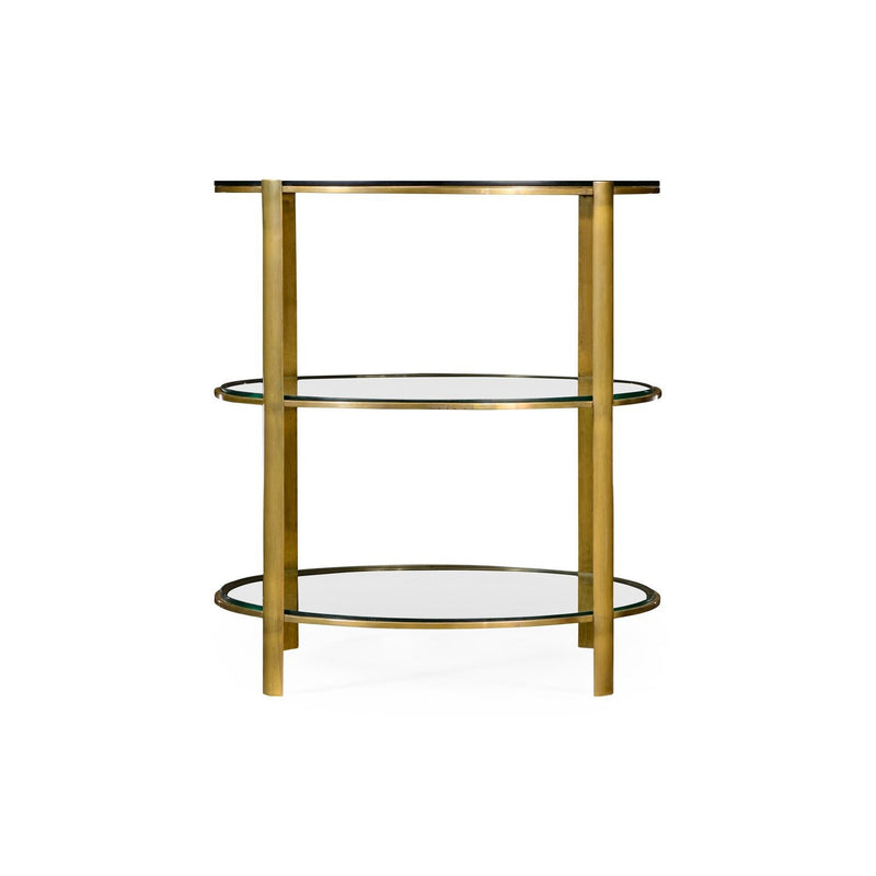 Cosmo Round End Table-Jonathan Charles-JCHARLES-495011-LAB-Side TablesAntique Brass-2-France and Son