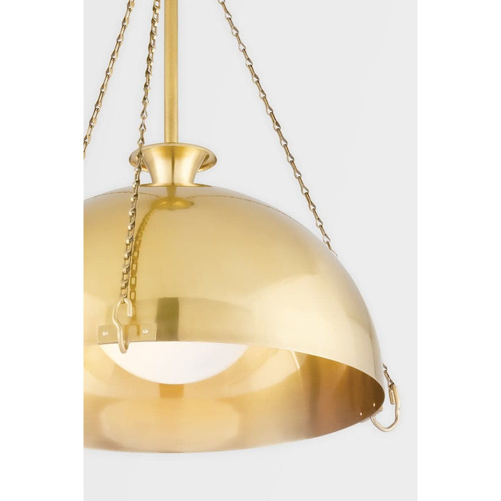 Levette 1 Light Large Pendant-Hudson Valley-HVL-1226-AGB-PendantsAged Brass-4-France and Son