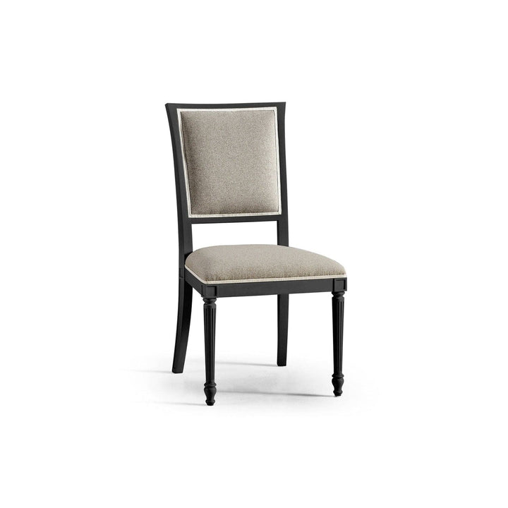 Flare Uph. Side Chair Flared Top-Jonathan Charles-JCHARLES-003-2-130-EBO-Dining ChairsBlack-5-France and Son