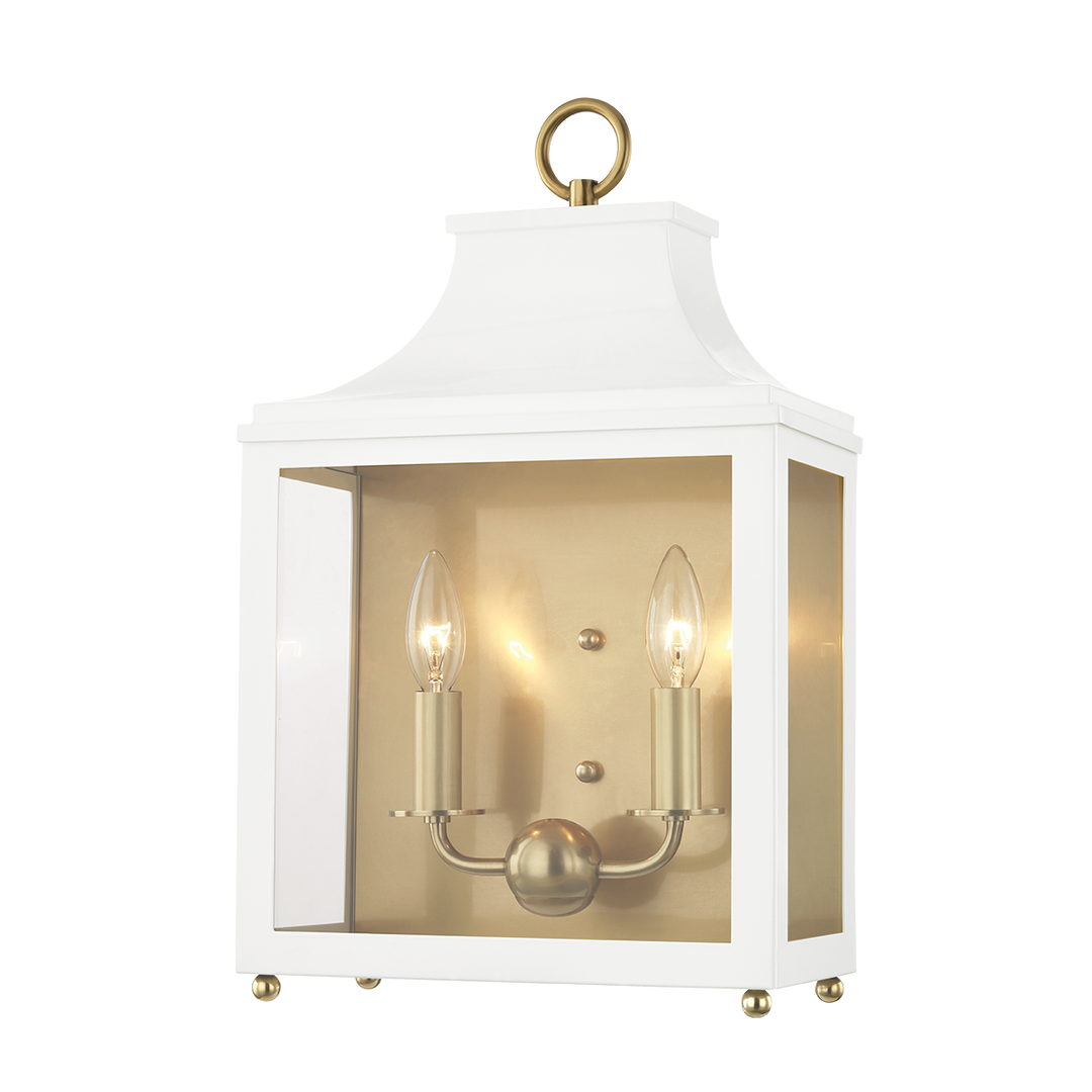 Leigh 2 Light Wall Sconce-Mitzi-HVL-H259102-AGB/WH-Wall LightingAged Brass/Soft Off White-4-France and Son