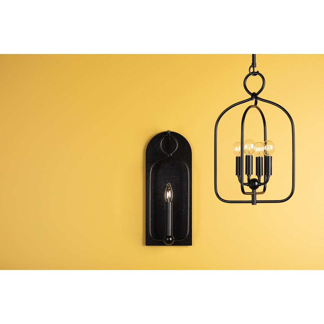 Mallory 4 Light Small Pendant-Mitzi-HVL-H512701S-AI-PendantsAged Iron-2-France and Son