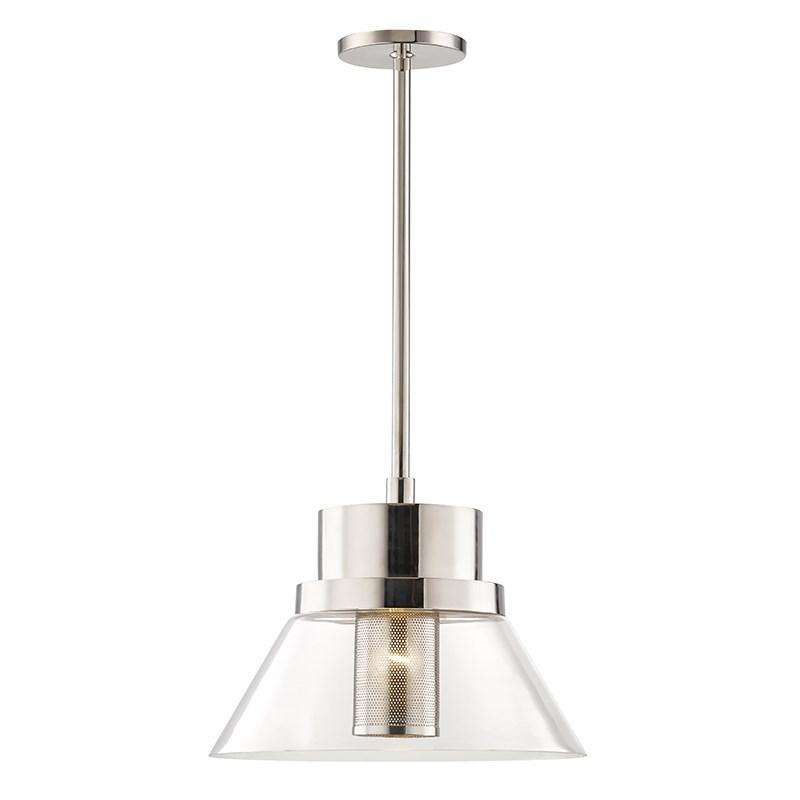 Paoli 1 Light Large Pendant-Hudson Valley-HVL-4032-PN-PendantsPolished Nickel-2-France and Son