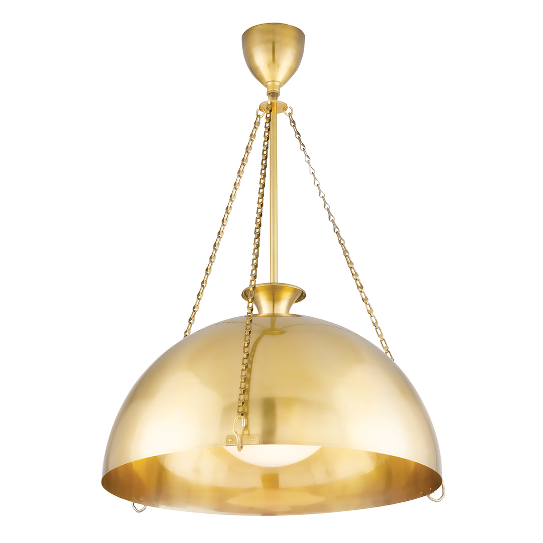 Levette 1 Light Large Pendant-Hudson Valley-HVL-1226-AGB-PendantsAged Brass-1-France and Son